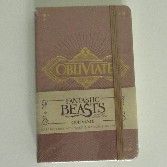 NEW Hardcover Notebook "Obliviate" Fantastic Beasts, ruled pages pocket size - Picture 1 of 7
